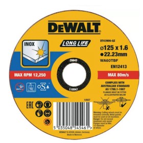 Відрізний диск нержавіючої сталі DeWALT DT43906 Long Life Inox 125х1,6х22,2мм