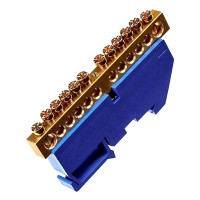 Изолированная шина TNSy «N» ШЛИ8х12-12 на DIN-рейку синяя (TNSy5500194)