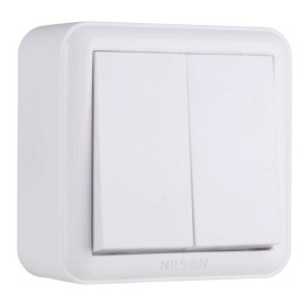Вимикач Nilson Unique білий 2кл ( 28111003 )