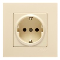 Розетка із з/к Gunsan Eqona крем