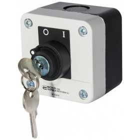 Одноместный пост Аско-Укрем XAL-B142Н29 с переключателем 0-1 и ключом (A0140020013)