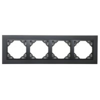 Чотириразова рамка LOGUS 90940 TRR Logus 90. Animato чорний матовий