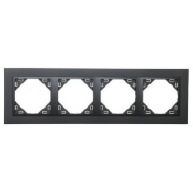 Четырехкратная рамка LOGUS 90940 TRR Logus 90. Animato черный матовый