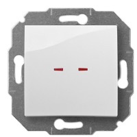 Одноклавишный выключатель Elektro-Plast Carla 1723-10 с подсветкой (белый)