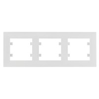 Горизонтальная трехместная рамка Hager WL5730 Lumina-Intense 3X (белая)