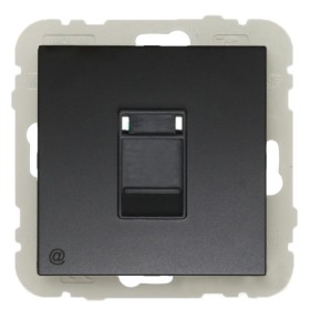 Компьютерная розетка Logus 21453 TPM RJ45 (Cat.5e) (черная матовая)