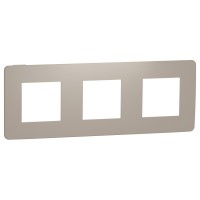 Трехпостовая рамка Schneider Electric NU280626 (песочный/белый)