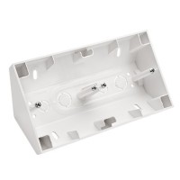 Двойная угловая коробка для накладного монтажа под рамки PREMIUM, белый