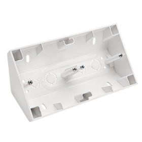 Подвійна кутова коробка для накладного монтажу під рамки PREMIUM, білий