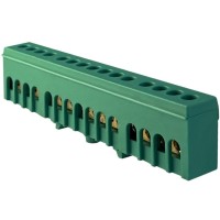 Шина заземлення Promfactor FMD815GN на 15 отворів 6x9мм²