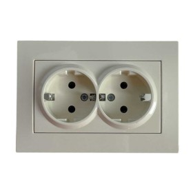 Розетка EL-BI VEGA кремовая 2-я с заземлением ( 510-010330-907 )