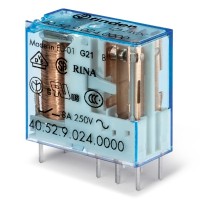 Мініатюрне реле Finder 2CO 8A 24В DC з блокуванням кнопки (465290240040)