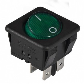 Переключатель Аско-Укрем KCD2-10-201 GR/B (0-I) круглый зеленый (A0140040127)