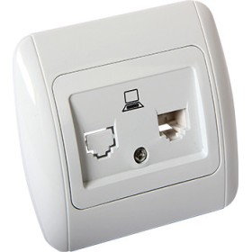 Компьютерная розетка E.Next e.install.stand.819С1 одинарная (s035032)