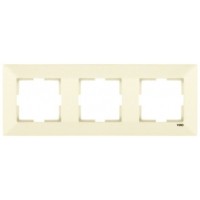 Рамка потрійна горизонтальна Meridian, кремовий