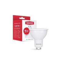 Светодиодная лампочка Maxus 1-LED-720 GU10 MR16 1x7W 4000K 800Lm IP20