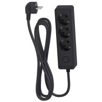 Трехместный удлинитель Schneider Electric ST9431B (1,5м) черный