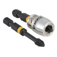Набор бит и держателя DeWALT Impact torsion PZ2х57мм (2шт)