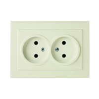 Розетка Nilson Touran кремова 2-на без заземлення ( 24121024 )