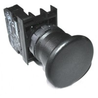 Кнопка "грибок" EMAS B100MH без фіксації (1НО) чорна