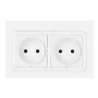 Розетка Nilson Unique біла 2-на без заземлення ( 28111024 )