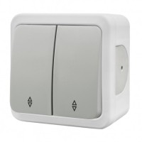 Накладной проходной выключатель 2-кл NE-AD MULTIMA 92-51-52 белый