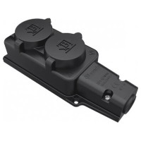 Подвійна колодка Bemis BK1-1402-3612 1х16А каучукова IP54 (6.1.92744)