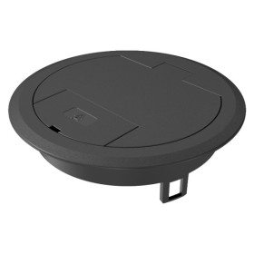 Чорна кришка люка з кабельним уведенням OBO Bettermann (7405084) GES R2 (установка в коробку UD)