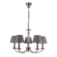 Підвісний світильник, люстра Italux PND-43272-5 Zanobi E14 5x40W IP20 сірий