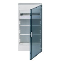 Трирядний гібридний щит Hager Vega VB418MMT 18M із прозорими дверцятами