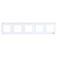 Рамка 5-местная Chint NEW3 белая (715407)