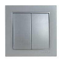 Вимикач Nilson Thor срібло 2кл ( 27131003 )