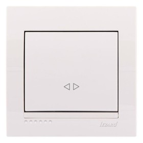 Выключатель промежуточный белый, Deriy, Lezard