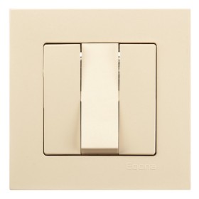 Выключатель 3-клавишный Gunsan Eqona крем