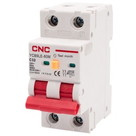 Диференційний вимикач CNC YCB9LE-80M C32А 1Р+N 6кА 30мА (Б00044016)