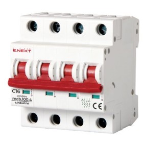Модульный автоматический выключатель E.Next e.industrial.mcb.100.4.C16 4р 16А C (i0180030)