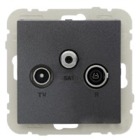 Телевізійна кінцева розетка Logus 21543 TIS R TV-SAT (сірий)