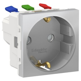 Розетка Schneider Electric NU305730 (зажимной контакт) 16А (алюминий)