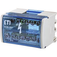 Розподільний клемний блок ETI 001102300 EDB-207 2p L+PE/N 125A на 7 виходів