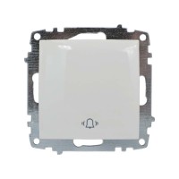 Вимикач ELBI ZENA білий кнопка без рамки ( 609-010200-207 )