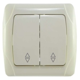 Вимикач 2-клавішний прохідний кремовий VIKO Carmen (арт. 90562017)