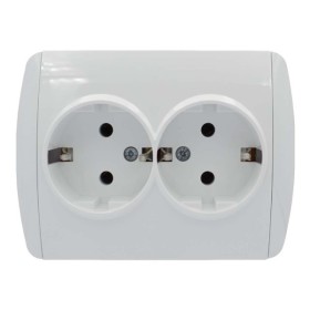 Розетка ELBI ZIRVE Fixline белая 2-я с заземлением ( 501-010202-907 )