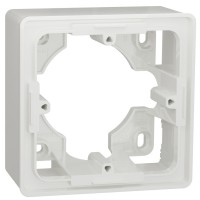 Однопостова коробка Schneider Electric NU800218 Studio для відкритої установки (біла)