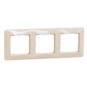 Рамка 3-постовая Schneider Electric Sedna Design бежевая SDD312803