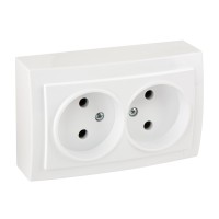 Розетка Nilson Themis біла 2-на без заземлення ( 26111024 )