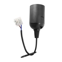 Патрон Е27 пластик VL280 + провід 180мм чорний Violux ( 950019 )