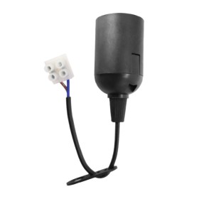 Патрон Е27 пластик VL280 + провод 180мм черный Violux ( 950019 )