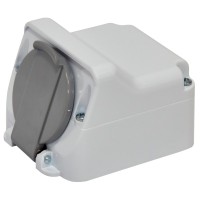 Накладна розетка з кришкою ETI PRE-1 IP44 (4481019)