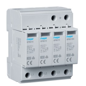 ПЗІП Hager SPB413 T2 4P змінний 40кА TT/TNS з індикацією