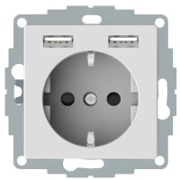 USB розетка Schuko Schneider Electric Merten System M MTN2366-0325 2 USB (активно білий)